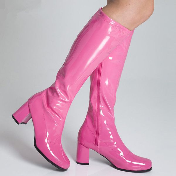 Halloween Costumes White 1960s Go Go Ladies Retro Boots For Women Knee High Boots 60s 70s Fancy Dress Party Plus Size Ladies Shoes Boots Shoes Ankle Boots For Women From Tingzi 86 44