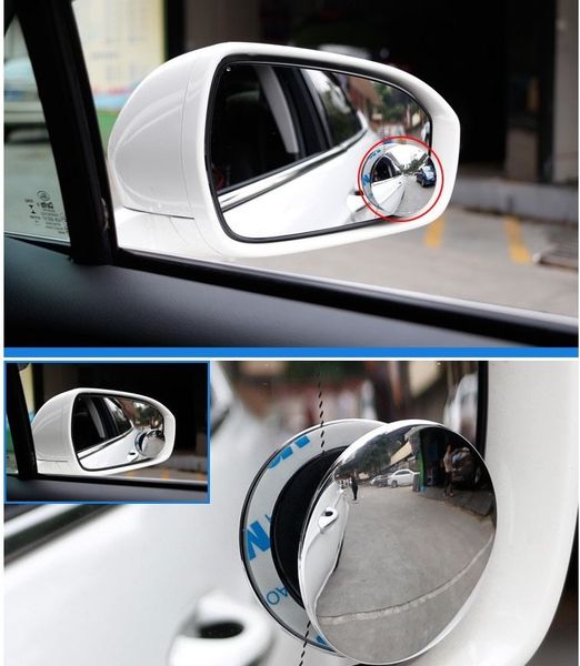 SPECCHIO AUTO Blind Spot specchio grandangolare convesso rotonda 360 GRADI PER PARCHEGGIO 2pcs