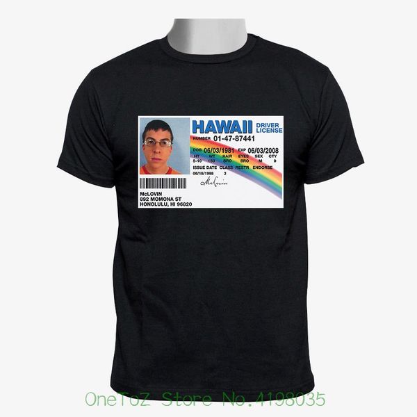 

Mclovin весело водительские права пользовательские мужчины футболка размер M 2xl футб