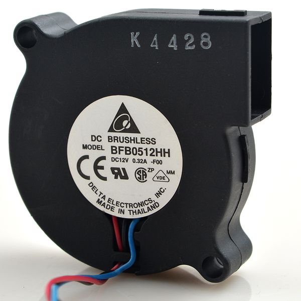 

5015 12v 0.24a bub0512hh double delta ball bearing turbine cooling fan blower