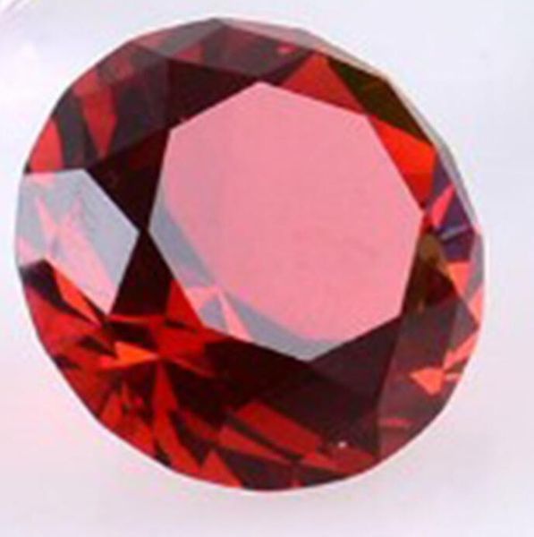 DIAMANTE CRISTALLO Vetro con fermacarte ROSA, 8cm