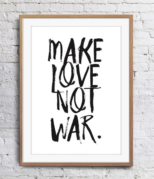 

Motivational Inspirational Quotes Make Love Not War Art Poster Wall Decor Pictures Art Print Poster Unframe 16 24 36 47 Inches