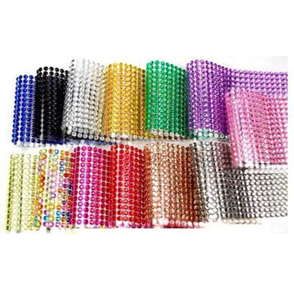 

retail 750pcs/set 3mm diy decal mobile/pc art bling rhinestone self adhesive scrapbooking stickers wall sticker car sticker