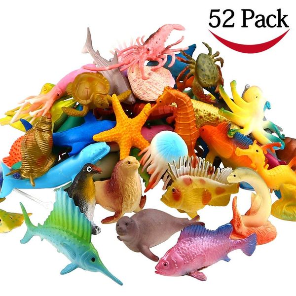 

Ocean Sea Animal, 52 упак. ассорти мини винил пластиковые игрушки животных набор, Funcorn игру