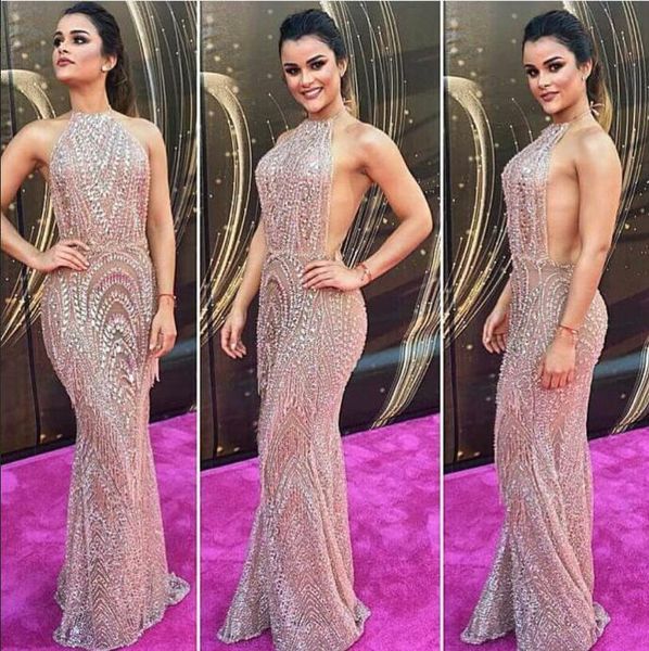 

evening dress yousef aljasmi kim kardashian sleeveles halte crystal tassels long dress almoda gianninaazar zuhlair murad ziadnakad, Black;pink