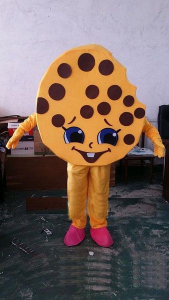 

2018 biscuit mascot costume cookie party dress size ing, Red;yellow