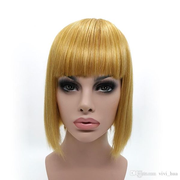 Lady Gaga Hairstyle Wigs Short Straight Hair Blonde Bob Wig With