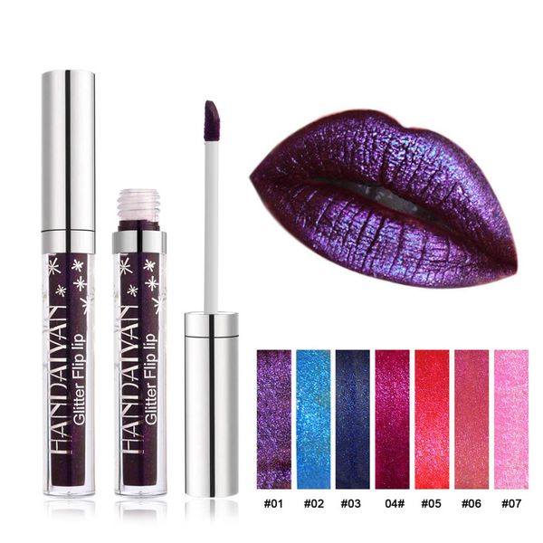 

7 colors glitter lip gloss lip tint cosmetic long-lasting lipstick lipgloss pigment shimmer shine liquid lipstick makeup