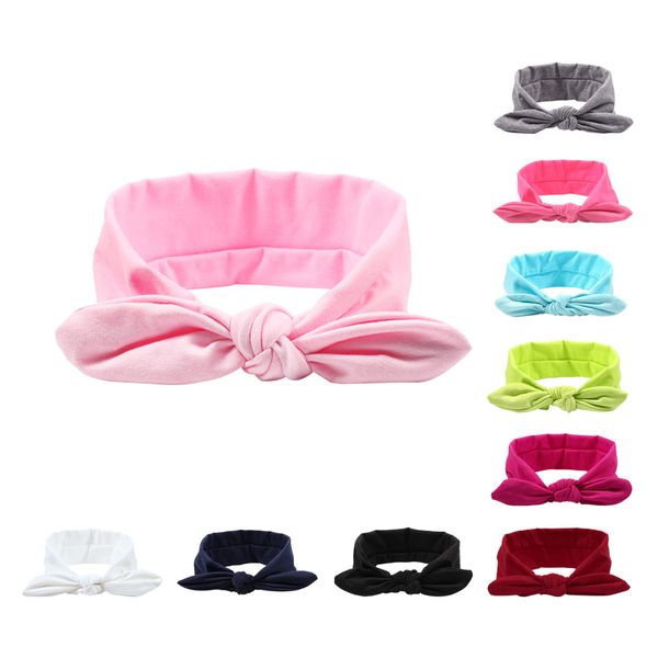 

winter popular cotton women headbands bow solid elastic stretch twist turban hairbands knot headdress gift