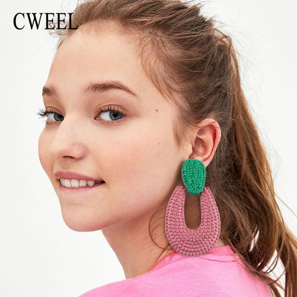 

cweel bohemian drop earings fashion jewelry fringe long dangle earrings for women ethnic circle 2018 charms earrings brincos, Silver