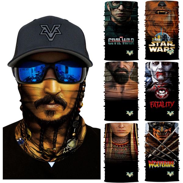 

3d marvel маска для лица мотоцикл охота туризм бесшовные бандана зомби пират дышащий на открытом воздухе магия шарфы бандана, Blue;gray