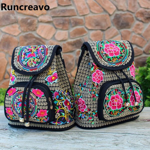 

2018 рюкзак женщины bagpack sac dos femme национальная вышивка цветок рюкзак сумка рюкзак школьный рюкзак сумки для девочек-подростков