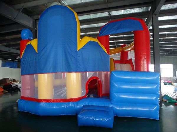 

popular amusement park ride big trampolines bounce house and slide combo kids playground equipment