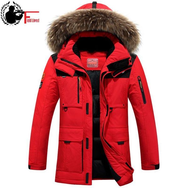 HERREN WINTERJACKE PARKA Mantel Kapuze mit Abnehmbare Fell HERREN WINTERJACKE PARKA Mantel Kapuze mit Abnehmbare Fell