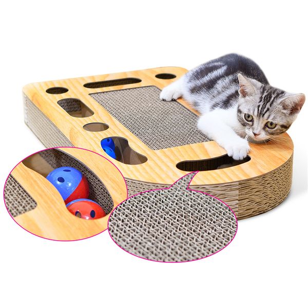 

bullet with ball cat scratchers corrugated paper turntable small bell cats scratch board funny tool pet supplies 28 84dk ff