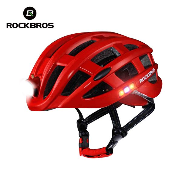 

rockbros cycling helmet bike ultralight helmet with light intergrally-molded mountain road bicycle safe men women 49-59cm