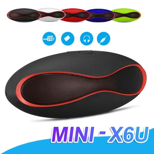 

mini x6 rugby bluetooth speaker portable wireless stereo speakers handsv3.0 subwoofer audio mp3 player tf card with retail package