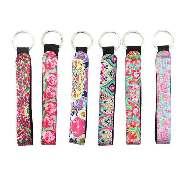 

New Lilly Pulitzer Key buckle Neoprene Bag Charmer Keychain Sublimation Keyring Wedding Favors Gift Multi Color High Quality 1 5ny aa