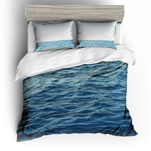 Duvet Cover Sets Deep Ocean Blue Coastal Waters Nautical Loft
