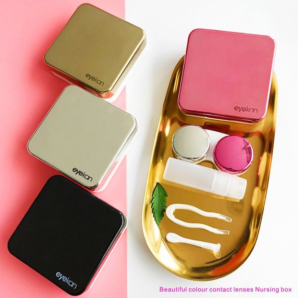 

mini portable contact lens care storage box suit beautiful colour contact lenses nursing box 5 colors