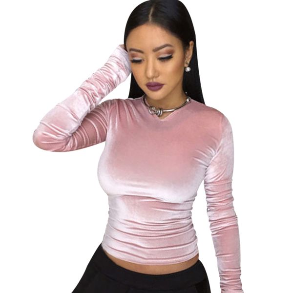 blusas de terciopelo 2018