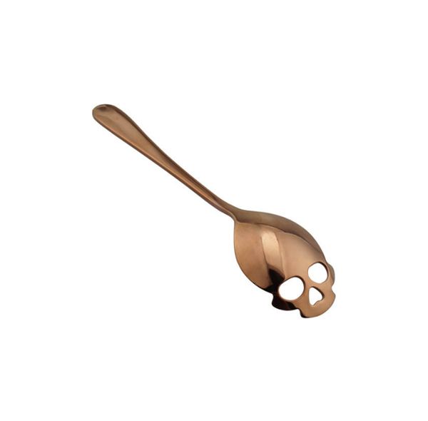 Colheres de Café de Aço inoxidável Crânio Em Forma de Sorvete Colheres De Chá De Mesa Utensílios de Cozinha Tamanho da Cozinha 15.1 * 3.4 * 0.25 cm