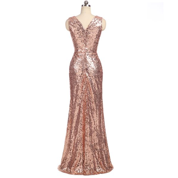 2018 Cheap Bridesmaid Dresses Under 100 Mermaid Deep V Neck Floor