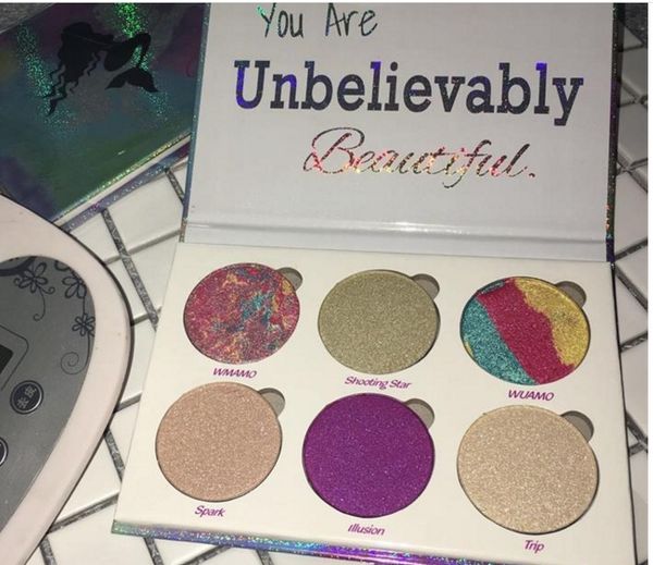 

you are unbelievably beautiful highlighter palette 6color eyeshadow cosmetic eye shadow makeup love luxe beauty fantasy palette by dhl