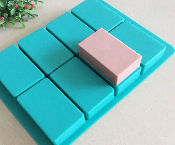 

8-hole rectangle silicone cake chocolate soap pudding jelly candy cookie ice biscuit mold mould pan bakeware wholesales