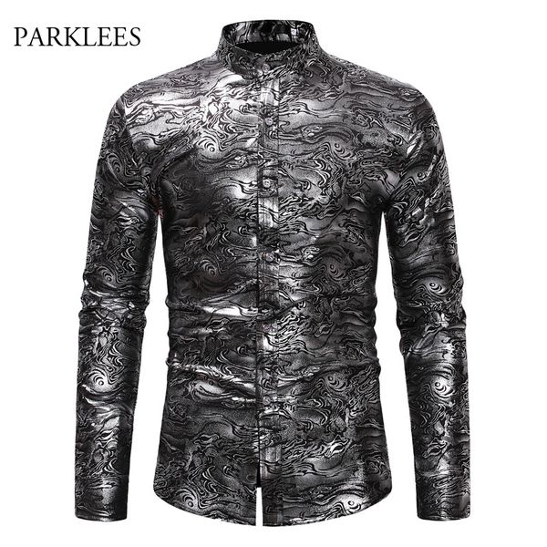 camisas brillantes para hombre