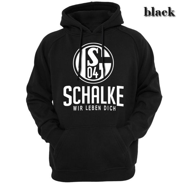 

spring autumn clothing sweatshirts season apparel schalke hoody germany hooded 04 outerwear casual hoodies men fashion 111 phlra, Black