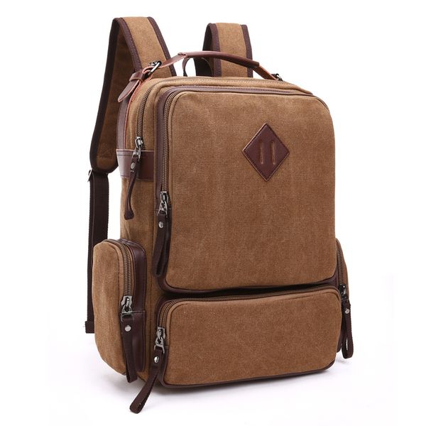 

multi-purpose men vintage canvas lapbag man fashion large travel bags retro style backpack rucksacks