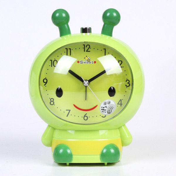 

cartoon bee model table clocks mute despertador with light speaker bees alarm clock for children