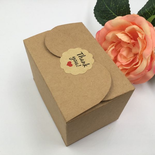 

50pcs/lot brown paper box party favor gift candy craft handmade soap package cardboard kraft boxes
