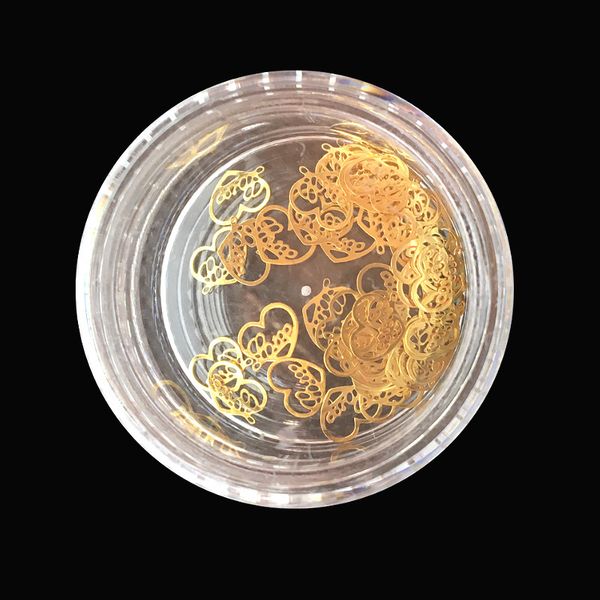 

50pcs/box gold nail art decorations 3d kawaii studs charms decors bling nailart supplies metal accessories diy manicure new, Silver;gold
