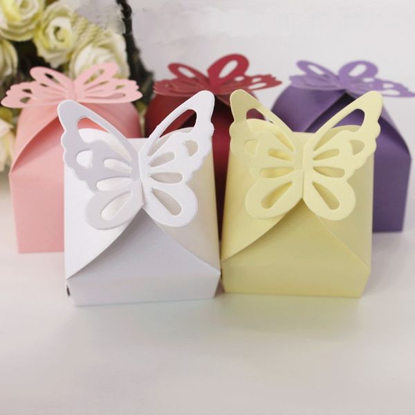 

hollow butterfly pearl paper candy boxes baby shower wedding supplies favor boxes 6*6*6cm dhl ing