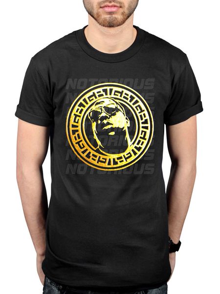 Official Biggie Smalls Gold Circle T Shirt Kick In The Door Ten