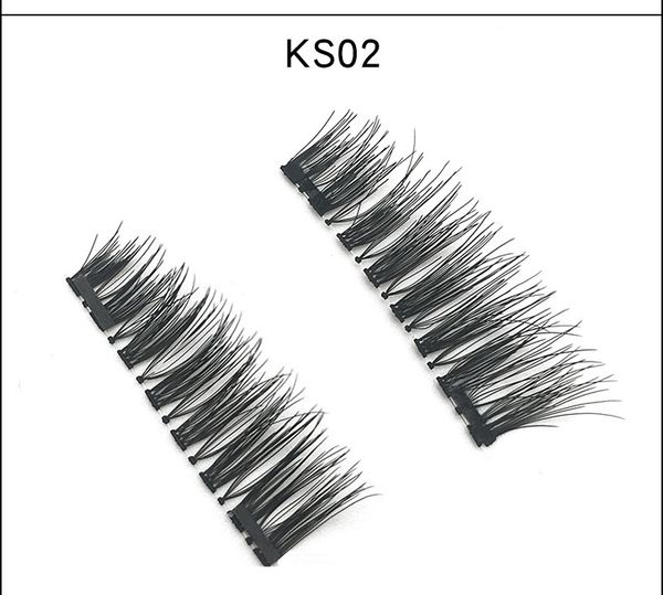 

dual magnetic fake lashes hand-made natural long 2 magnets false eyelashes dhl free