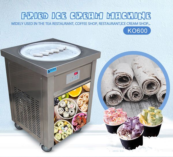 

kolice ent etl ce franchise single round 50cm pan roll ice cream machine fry ice cream machine snack food fast food equipment