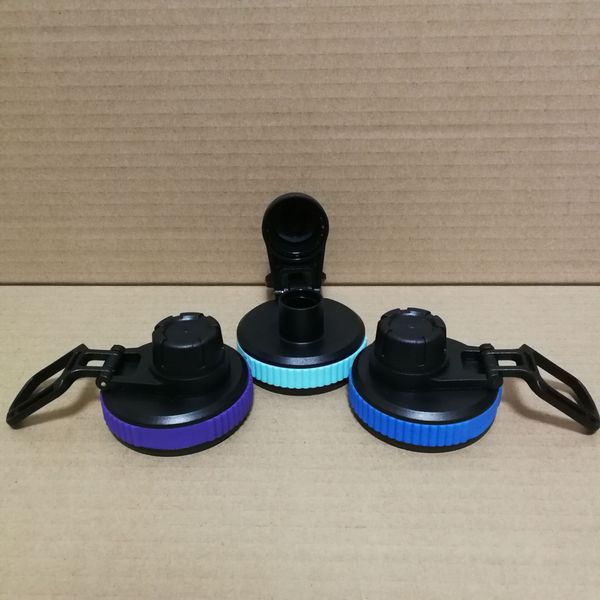 

new lid with spout and screw cap flip for 18oz/32oz/40oz/64oz wide mouth water bottle flask black