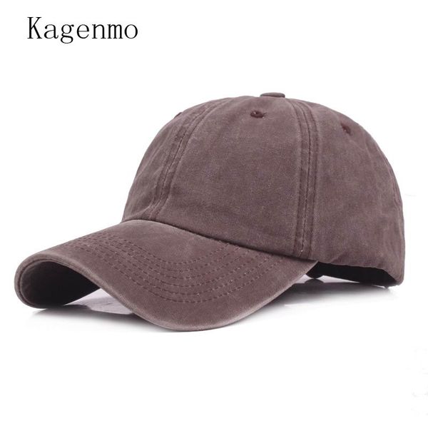 

kagenmo fashion leisure cowboy washed cotton adjustable solid color baseball cap hip hop cap casual hat snapback, Blue;gray
