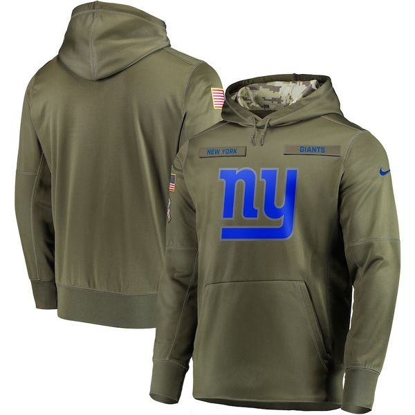 

2018 мужской нью-йоркский толстовка giants salute для обслуживания sideline therma performance пуловер с капюшоном оливковый, Black