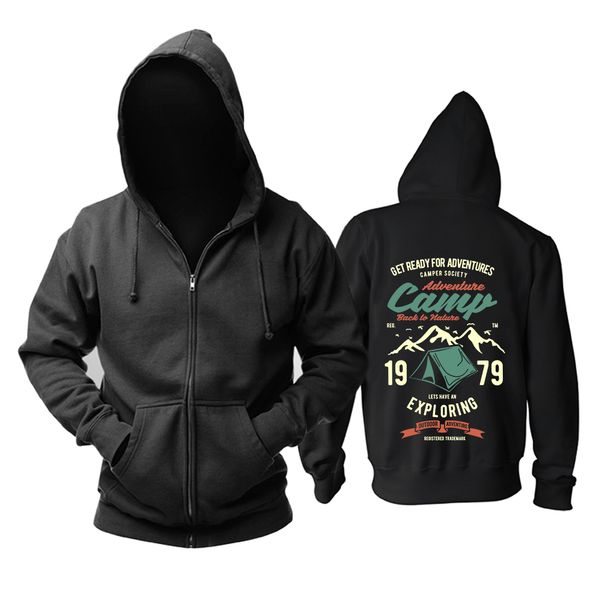 

bloodhoof camp adventure printing black cotton men new hoodie asia size