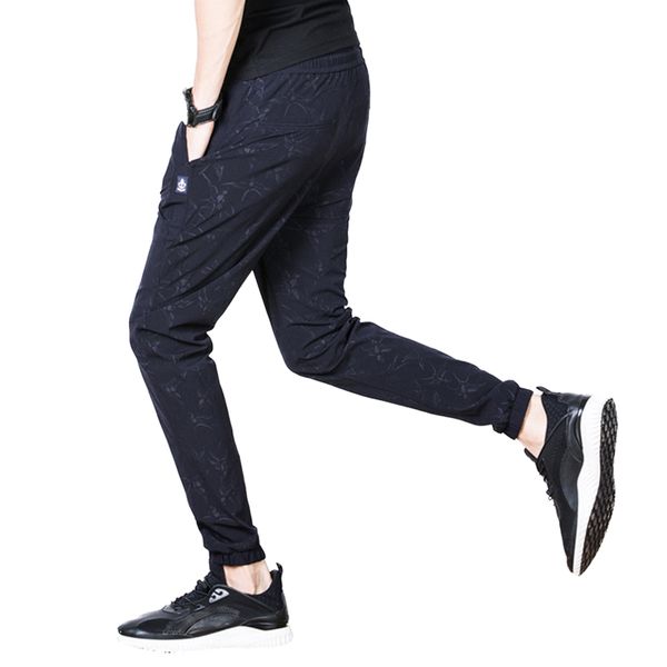 

thin section pants obscure camouflage pants men's sweatpants sports trousers, Black