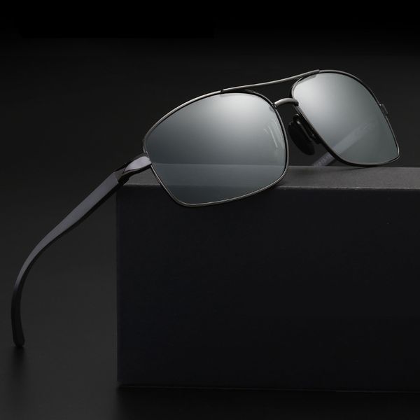 

2019 square sunglasses men brand designer anti-glare polarized lens driving sun glasses for men male oculos uv400, White;black