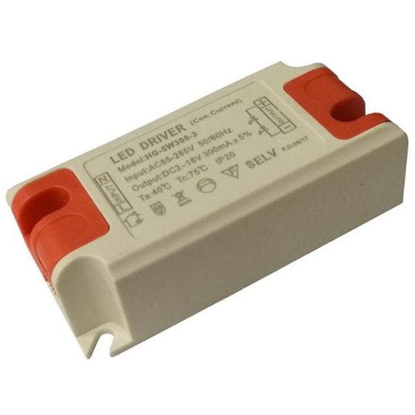 

светодиодный драйвер 1-5w 300ma dc2-18v источник питания для точечного освещения downlight track light panel light ac 100-240v ip20 гарантия