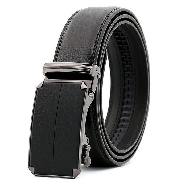 

fashion new arrival brand automatic buckle men belt genuine leather belt for men brand luxury business cow skin male strap lh109, Black;brown