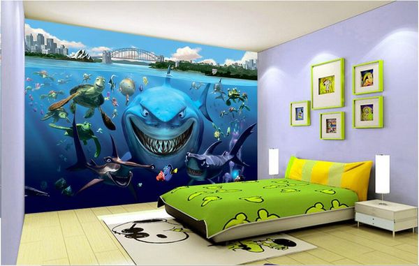 

3d wallpaper custom p mural sea world aquarium shark background wall home decor living room 3d wall murals wallpaper for walls 3d