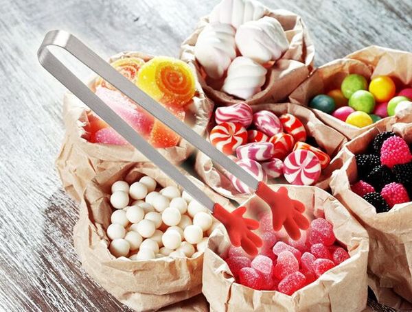 

новый 200шт силиконовые из нержавеющей стали приготовления пищи кухня льда тонг еда барбекю салат ручной зажим