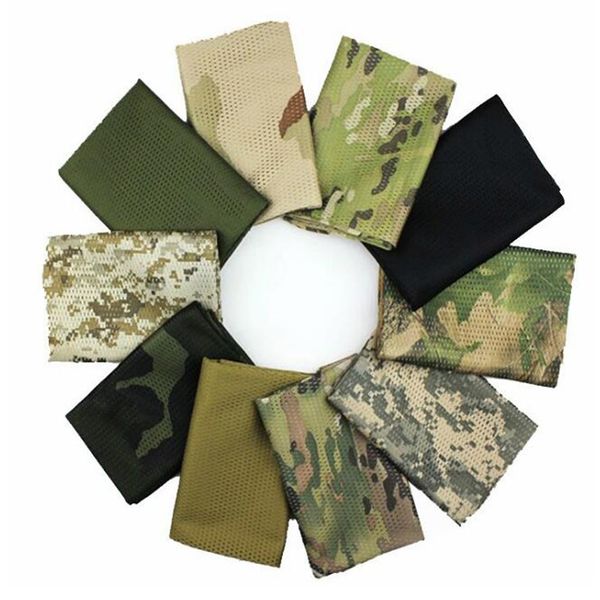 

wholesale for high discount breathable mesh camouflage scarf men caneckerchief digital desert forest, Blue;gray